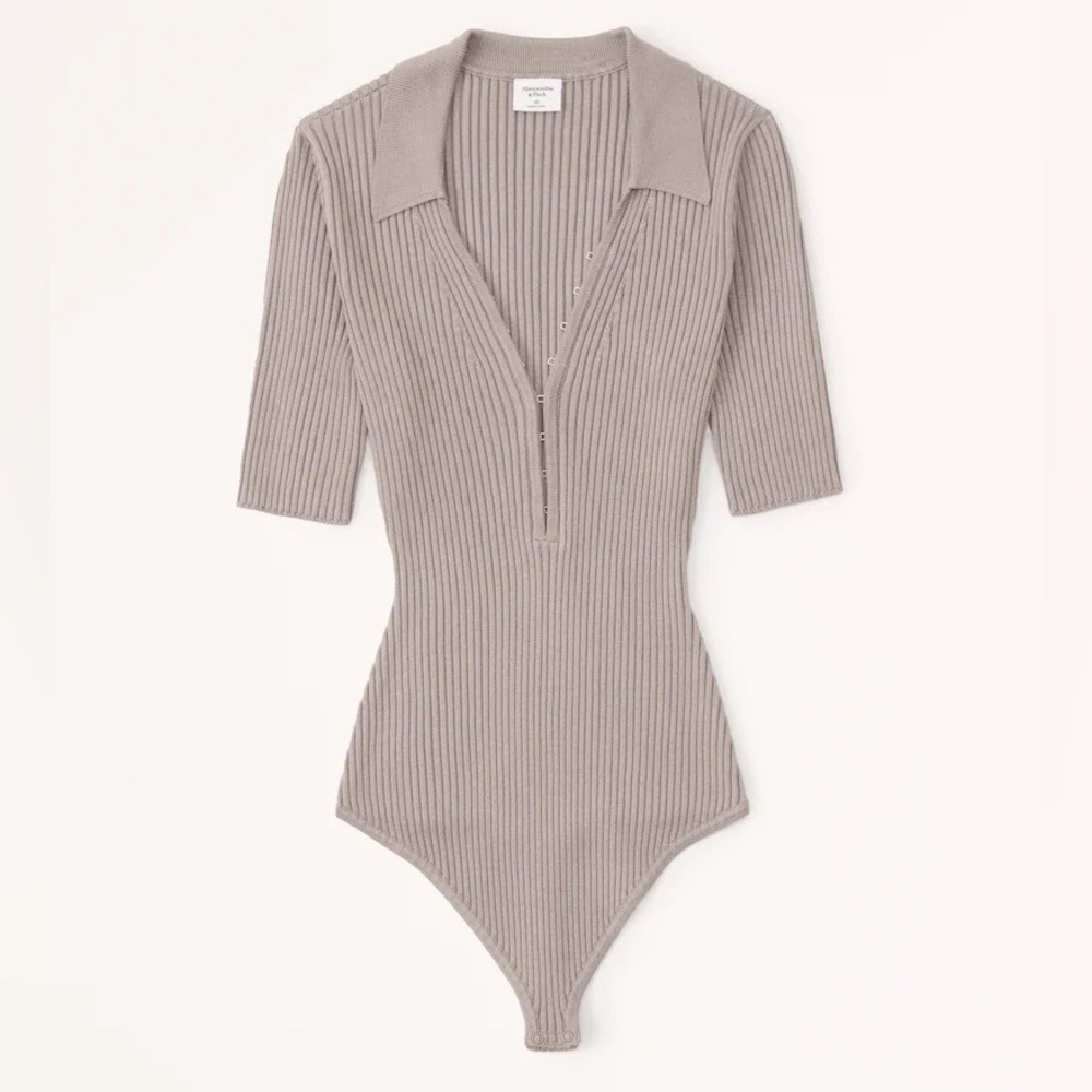 Hook-and-Eye Polo Bodysuit